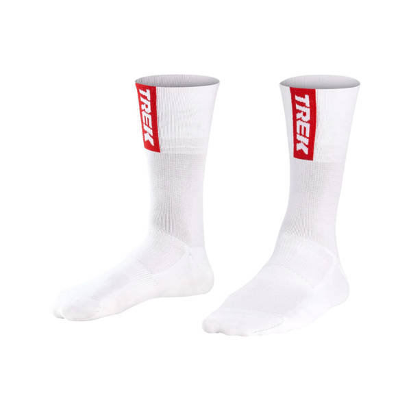 Čarape Trek Santini Čarape Trek-Segafredo Bijelo-Crvene Men'S Team
