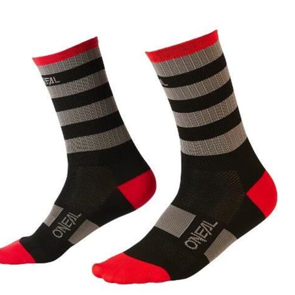 Čarape Oneal STRIPE black/gray/red 43-46