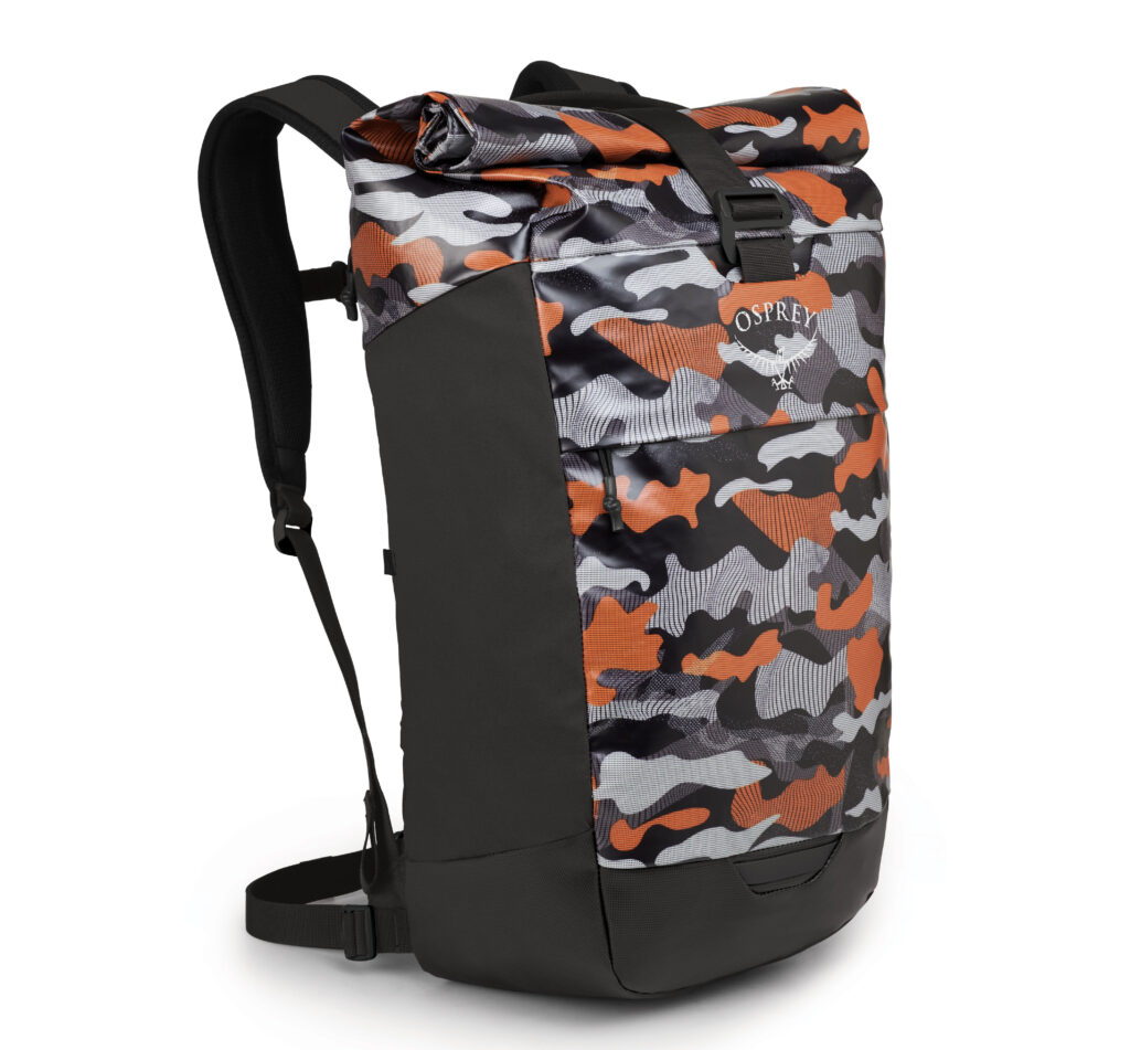 Osprey ruksak Transporter Roll Top  (Black/Orange Camo