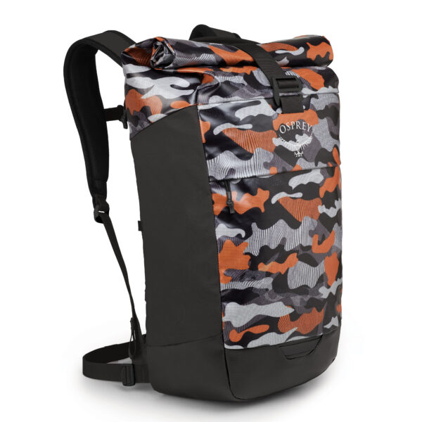 Osprey ruksak Transporter Roll Top  (Black/Orange Camo